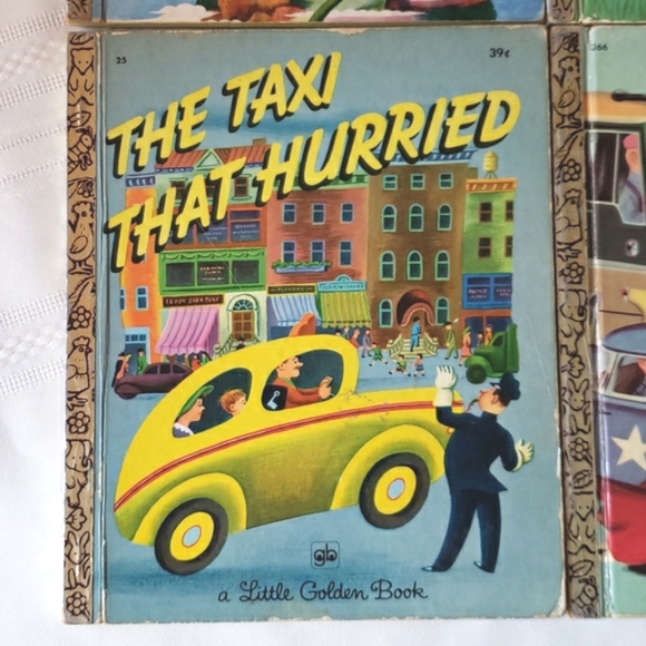 Vintage Little Golden Books Scuffy Jack & The Beanstalk Cars & Trucks The Taxi - Picture 2 of 13